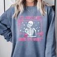 I'Ll Just Wait Until It's Quiet Spooky Teacher Halloween Comfort Colors Sweatshirt Blue Jean I'Ll Just Wait Until It's Quiet Spooky Teacher Halloween Comfort Colors Sweatshirt Blue Jean