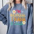 I’m Bilingual I Haha And Jaja Spanish Teacher Bilingual For Men Women Girls Kids Comfort Colors Sweatshirt Blue Jean I’m Bilingual I Haha And Jaja Spanish Teacher Bilingual For Men Women Girls Kids Comfort Colors Sweatshirt Blue Jean