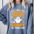 I'm A Math Teacher I'm Scary All Year Long Spooky Halloween Comfort Colors Sweatshirt Blue Jean