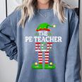 I'm The PE Teacher Elf Christmas Family Matching Comfort Colors Sweatshirt Blue Jean