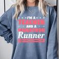 I'm A Teacher And A Marathon Runner Don't Underestimate Me Men Women Comfort Colors Sweatshirt Blue Jean