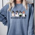 Inclusion Isn't Scary Boo Ghost Halloween Sped Teacher Comfort Colors Sweatshirt Blue Jean Inclusion Isn't Scary Boo Ghost Halloween Sped Teacher Comfort Colors Sweatshirt Blue Jean
