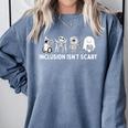Inclusion Isn't Scary Halloween SLP Sped Teacher Unity Day Comfort Colors Sweatshirt Blue Jean