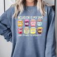Inclusion Is My Jam And I'm Here To Spread It Sped Teacher Comfort Colors Sweatshirt Blue Jean Inclusion Is My Jam And I'm Here To Spread It Sped Teacher Comfort Colors Sweatshirt Blue Jean