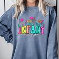 Infant Teacher Floral First Day Back To School Teaching Comfort Colors Sweatshirt Blue Jean Infant Teacher Floral First Day Back To School Teaching Comfort Colors Sweatshirt Blue Jean