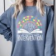 Intervention Teacher Reading Intervention Comfort Colors Sweatshirt Blue Jean Intervention Teacher Reading Intervention Comfort Colors Sweatshirt Blue Jean