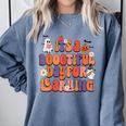 It's A Bootiful Day For Learning Cute Teacher Halloween Comfort Colors Sweatshirt Blue Jean