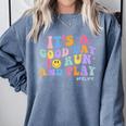 Its A Good Day To Run And Play PE Teacher Must Have Comfort Colors Sweatshirt Blue Jean Its A Good Day To Run And Play PE Teacher Must Have Comfort Colors Sweatshirt Blue Jean