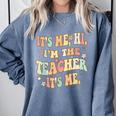 It's Me Hi I'm The Teacher It's Me Groovy Teacher Comfort Colors Sweatshirt Blue Jean It's Me Hi I'm The Teacher It's Me Groovy Teacher Comfort Colors Sweatshirt Blue Jean