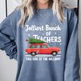 Jolliest Bunch Of Teachers This Side Of The Hallway Xmas PJ Comfort Colors Sweatshirt Blue Jean Jolliest Bunch Of Teachers This Side Of The Hallway Xmas PJ Comfort Colors Sweatshirt Blue Jean