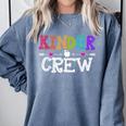 Kinder Crew Kindergarten Teacher 1st Day Of School Comfort Colors Sweatshirt Blue Jean Kinder Crew Kindergarten Teacher 1st Day Of School Comfort Colors Sweatshirt Blue Jean