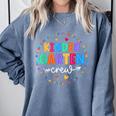 Kindergarten Crew Back To School Kindergarten Teacher Kids Comfort Colors Sweatshirt Blue Jean