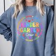 Kindergarten Crew Funy Back To School Teachers Kids Students Comfort Colors Sweatshirt Blue Jean Kindergarten Crew Funy Back To School Teachers Kids Students Comfort Colors Sweatshirt Blue Jean