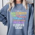 I Am A Kindergarten Teacher Shirt Creative Comfort Colors Sweatshirt Blue Jean