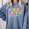 Kindergarten Team Teacher Back To School Kindergarten Squad Comfort Colors Sweatshirt Blue Jean Kindergarten Team Teacher Back To School Kindergarten Squad Comfort Colors Sweatshirt Blue Jean