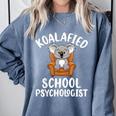Koalafied School Psychologist Koala Lover Psychology Teacher Comfort Colors Sweatshirt Blue Jean