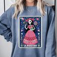 La Maestra Halloween Mexican Bingo Card Teacher Lottery Card Comfort Colors Sweatshirt Blue Jean La Maestra Halloween Mexican Bingo Card Teacher Lottery Card Comfort Colors Sweatshirt Blue Jean