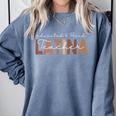 Latina Teacher Maestra Educated & Latino Teachers Women Comfort Colors Sweatshirt Blue Jean