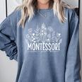 Learn Grow Bloom Wildflowers Appreciation Montessori Teacher Comfort Colors Sweatshirt Blue Jean Learn Grow Bloom Wildflowers Appreciation Montessori Teacher Comfort Colors Sweatshirt Blue Jean