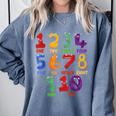 Learning Math Numbers Counting Back To School Teacher For Men Women Girls Kids Comfort Colors Sweatshirt Blue Jean