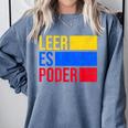 Leer Es Poder Colombian Spanish Teacher Maestra Colombia Comfort Colors Sweatshirt Blue Jean Leer Es Poder Colombian Spanish Teacher Maestra Colombia Comfort Colors Sweatshirt Blue Jean