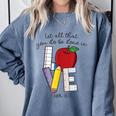 Let All That You Do Be Done In Love Christian Teacher Comfort Colors Sweatshirt Blue Jean