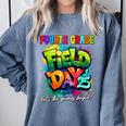 Let The Games Begin Fourth Grade Field Day 2025 Teacher Kid Comfort Colors Sweatshirt Blue Jean Let The Games Begin Fourth Grade Field Day 2025 Teacher Kid Comfort Colors Sweatshirt Blue Jean