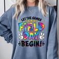Let The Games Field Day Begin Tie Dye Adults Teacher Kids Comfort Colors Sweatshirt Blue Jean Let The Games Field Day Begin Tie Dye Adults Teacher Kids Comfort Colors Sweatshirt Blue Jean