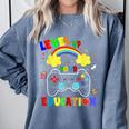 Level Up Your Education Gaming Inspired Teacher Gamers For Men Women Kids Comfort Colors Sweatshirt Blue Jean Level Up Your Education Gaming Inspired Teacher Gamers For Men Women Kids Comfort Colors Sweatshirt Blue Jean