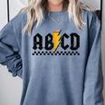 Lightning Pencil Rock'n Roll ABCD Teacher Back To School Kid Comfort Colors Sweatshirt Blue Jean Lightning Pencil Rock'n Roll ABCD Teacher Back To School Kid Comfort Colors Sweatshirt Blue Jean
