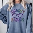 Little Mr Miss SMARTY PANTS Graduation Alumni Teacher Comfort Colors Sweatshirt Blue Jean