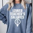 Lower Teacher's Salaries For Men Women Kids Comfort Colors Sweatshirt Blue Jean Lower Teacher's Salaries For Men Women Kids Comfort Colors Sweatshirt Blue Jean