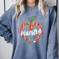 Maestra Pencil Spanish Teacher Bilingual 100 Days Of School Comfort Colors Sweatshirt Blue Jean