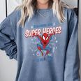 Marvel Spider-Man Teachers Are Super Heroes Comfort Colors Sweatshirt Blue Jean Marvel Spider-Man Teachers Are Super Heroes Comfort Colors Sweatshirt Blue Jean
