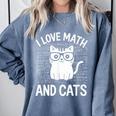 Math And Cats Apparel For Teachers Students Cat Lovers Comfort Colors Sweatshirt Blue Jean Math And Cats Apparel For Teachers Students Cat Lovers Comfort Colors Sweatshirt Blue Jean