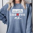 Math Inspires Me Spelled With Pi Day Teacher Comfort Colors Sweatshirt Blue Jean