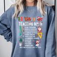 Math Teacher Christmas 12 Days Of Teaching Math Christmas Comfort Colors Sweatshirt Blue Jean