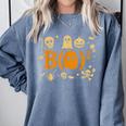 Math Teacher Ghost Shirt Cute Spooky Teacher Halloween Comfort Colors Sweatshirt Blue Jean