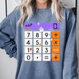Math Teacher Halloween Costume Calculator Math Pun Comfort Colors Sweatshirt Blue Jean