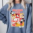 Mickey Mouse Teacher Life Comfort Colors Sweatshirt Blue Jean