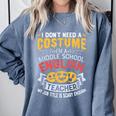 Middle School English Teacher Halloween Costume For Men Women Comfort Colors Sweatshirt Blue Jean Middle School English Teacher Halloween Costume For Men Women Comfort Colors Sweatshirt Blue Jean