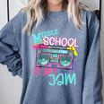 Middle School Is My Jam Cute Teacher Shirt 80's 90's Styl Comfort Colors Sweatshirt Blue Jean