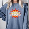 Mission Possible Motivational Inspirational School Teacher Comfort Colors Sweatshirt Blue Jean