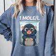 Mole Chemistry Chemist Student Science Teacher Comfort Colors Sweatshirt Blue Jean