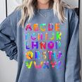 Monster ABC Cute Alphabet Halloween Teacher Costume Kids Comfort Colors Sweatshirt Blue Jean Monster ABC Cute Alphabet Halloween Teacher Costume Kids Comfort Colors Sweatshirt Blue Jean