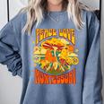 Montessori School Montessori Teacher Peace Love Montessori For Men Women Comfort Colors Sweatshirt Blue Jean