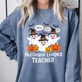Multilingual Learner Teacher Spooky Halloween ESL Teacher Comfort Colors Sweatshirt Blue Jean Multilingual Learner Teacher Spooky Halloween ESL Teacher Comfort Colors Sweatshirt Blue Jean