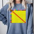 Multiplication Table Chart Math Shirt Teacher Student Outfit For Men Women Girls Kids Comfort Colors Sweatshirt Blue Jean