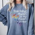 Music Teacher Comfort Colors Sweatshirt Blue Jean Music Teacher Comfort Colors Sweatshirt Blue Jean