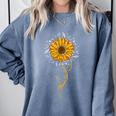 Music Teacher Shirt Sunflower Music Notes Musician Singer Comfort Colors Sweatshirt Blue Jean